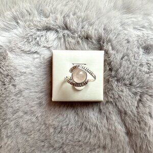 New Sterling Silver Rose Quartz Ring